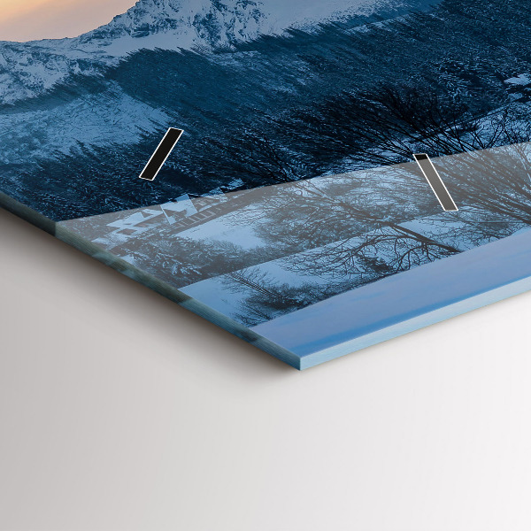 Vízszintes üvegóra Hegyi táj