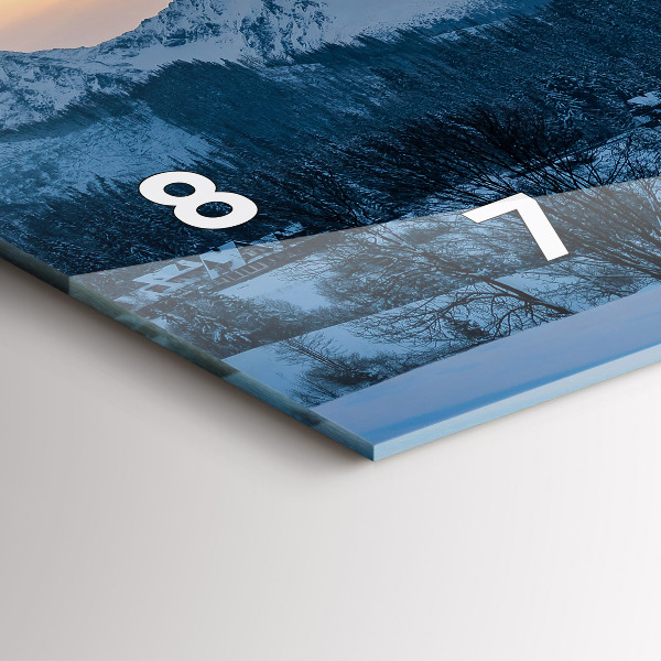 Vízszintes üvegóra Hegyi táj