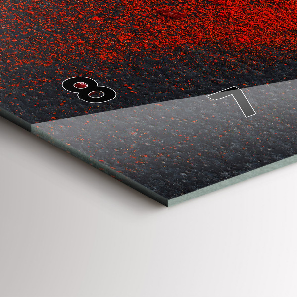 Vízszintes üvegóra Piros fűszer