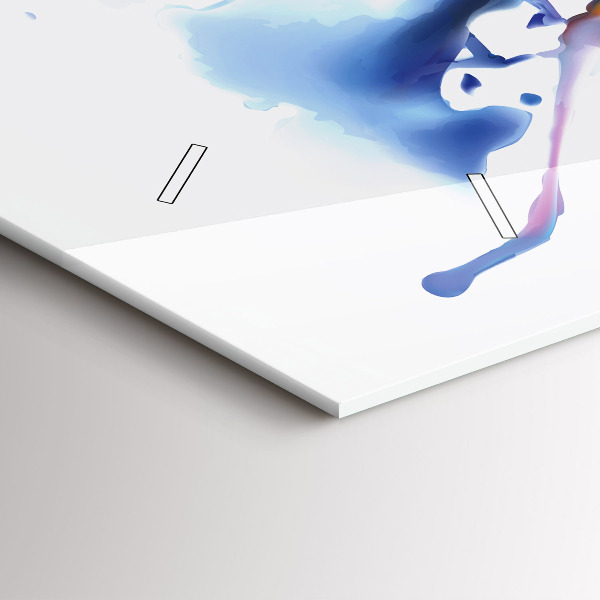 Vízszintes üvegóra Oroszlán - akvarell