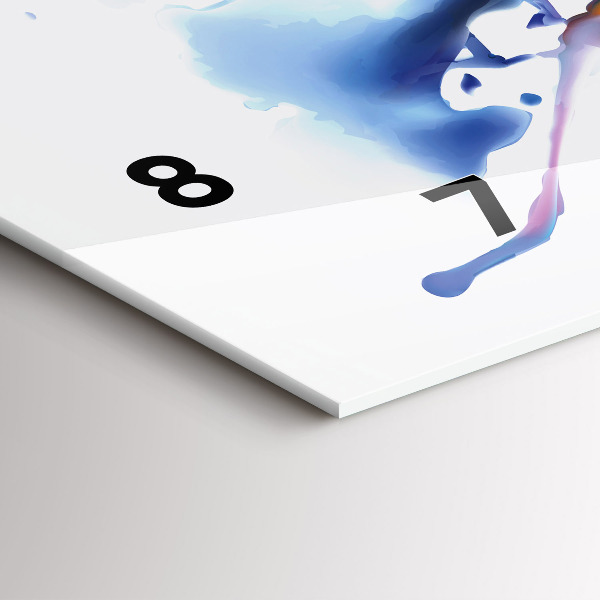 Vízszintes üvegóra Oroszlán - akvarell