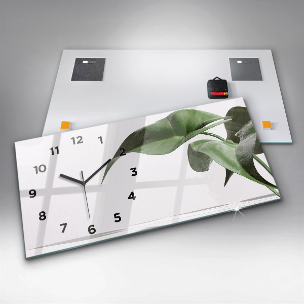 Vízszintes üvegóra Absztrakt levelek