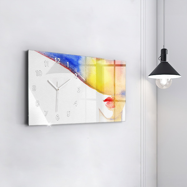 Vízszintes üvegóra Nő kalapban