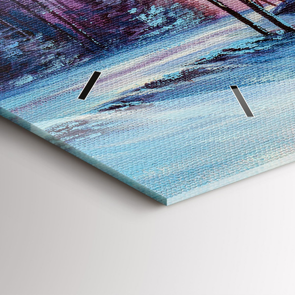 Vízszintes üvegóra Karácsonyfa és a híd