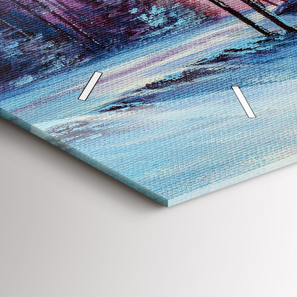 Vízszintes üvegóra Karácsonyfa és a híd