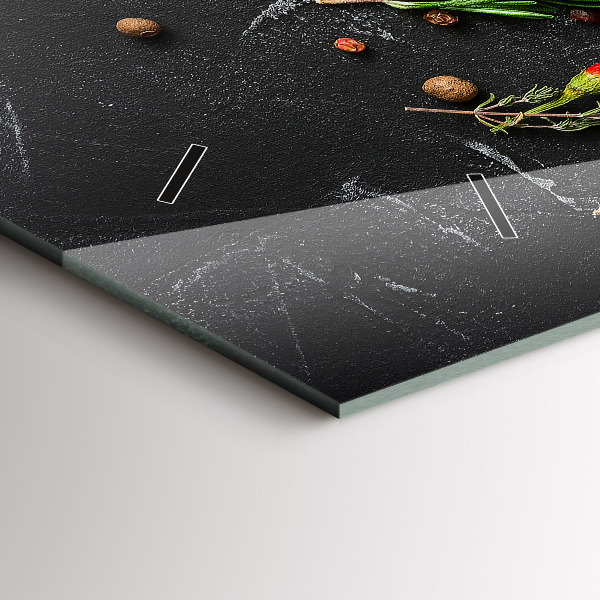 Vízszintes üvegóra Fűszerek a pulton