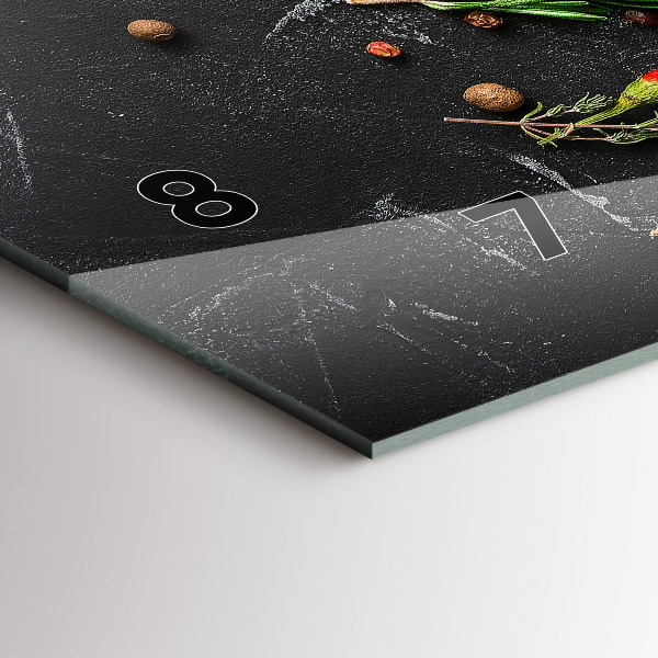 Vízszintes üvegóra Fűszerek a pulton