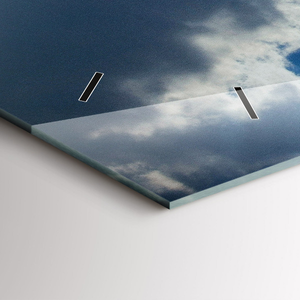 Vízszintes üvegóra A lengyel zászló az égen