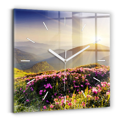 Szögletes fali üvegóra Hegyi táj