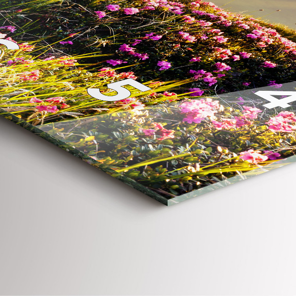 Szögletes fali üvegóra Hegyi táj