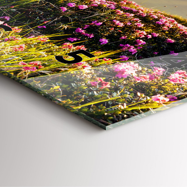 Szögletes fali üvegóra Hegyi táj