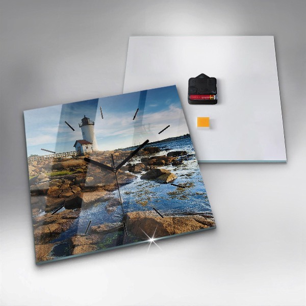 Szögletes fali üvegóra Annisquam világítótorony