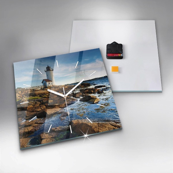 Szögletes fali üvegóra Annisquam világítótorony