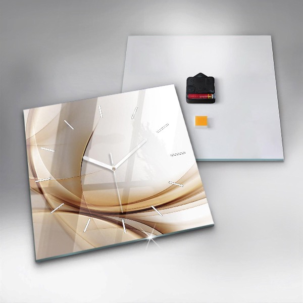 Szögletes fali üvegóra Arany absztrakció