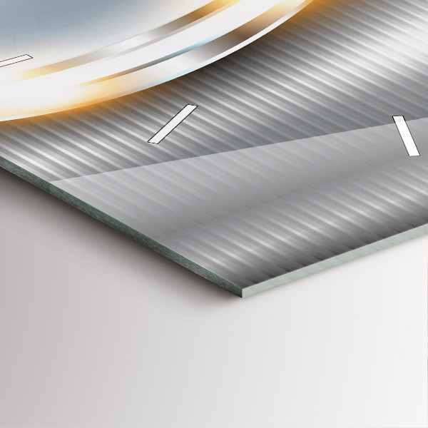 Szögletes fali üvegóra Fém absztrakció