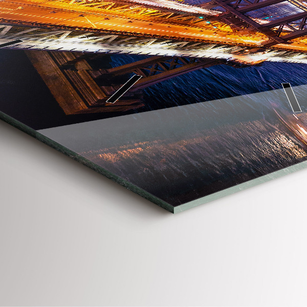 Szögletes fali üvegóra New York és a naplemente