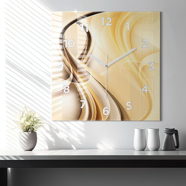 Szögletes fali üvegóra Absztrakciós hullámok