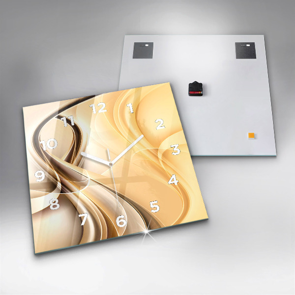 Szögletes fali üvegóra Absztrakciós hullámok