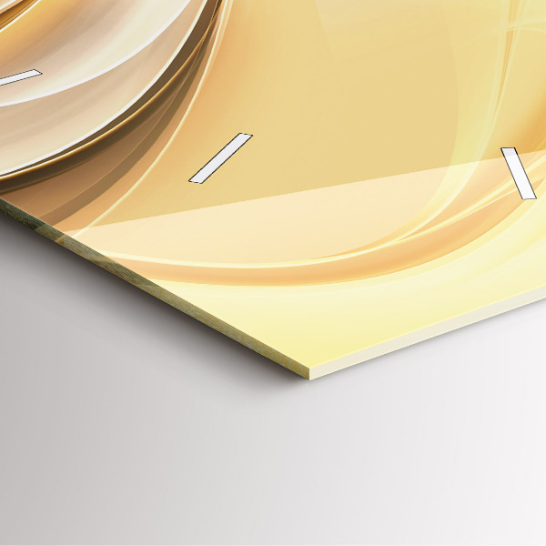 Szögletes fali üvegóra Absztrakciós hullámok