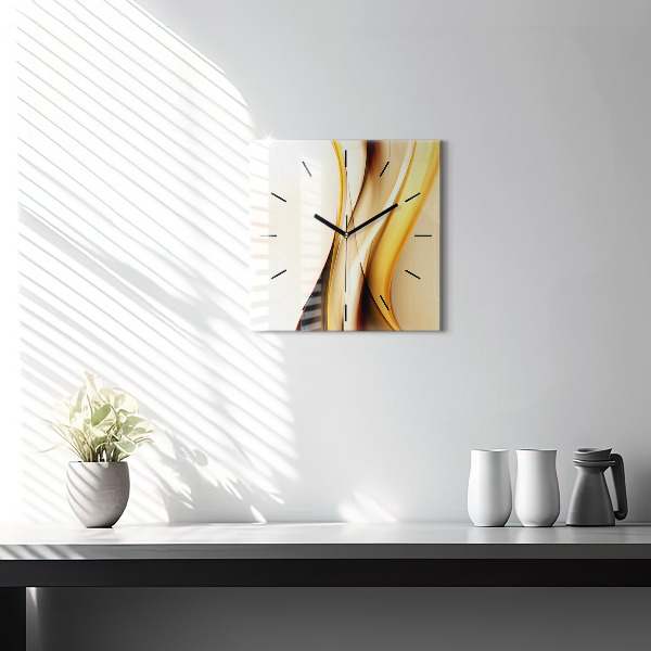 Szögletes fali üvegóra Absztrakt hullám