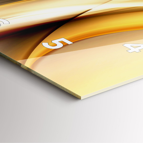 Szögletes fali üvegóra Absztrakt hullám