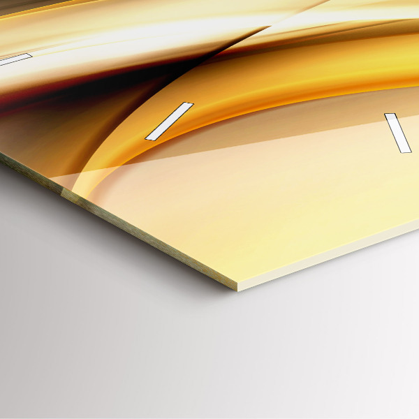 Szögletes fali üvegóra Absztrakt hullám