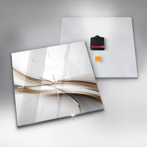 Szögletes fali üvegóra Absztrakt vonalak