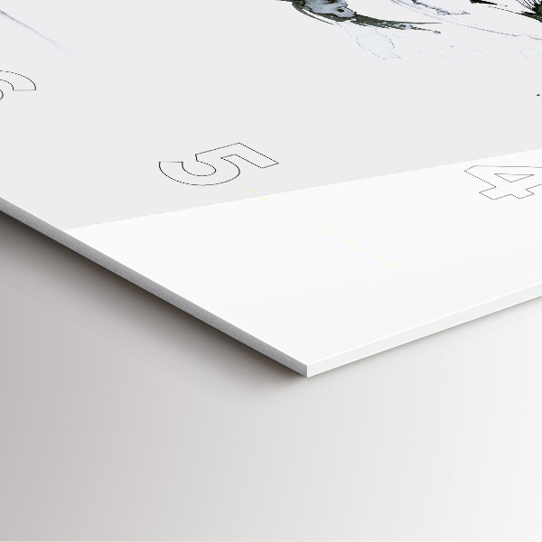 Szögletes fali üvegóra Balettet táncoló nő