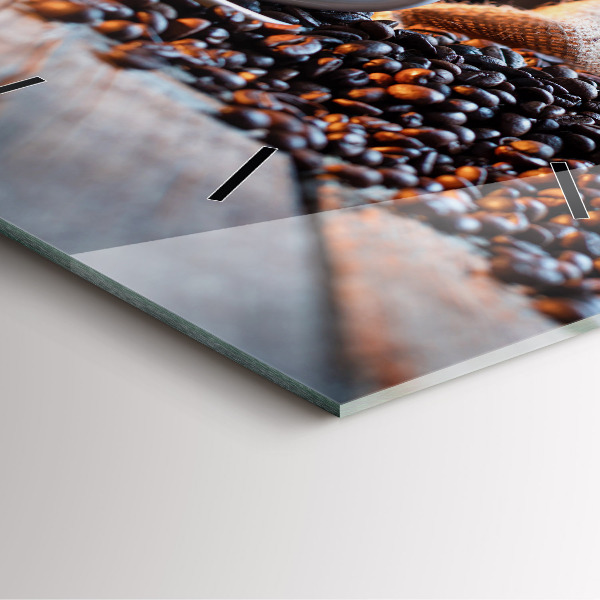 Szögletes fali üvegóra Egy csésze kávét