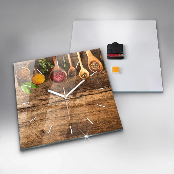 Szögletes fali üvegóra Kanál fűszerek