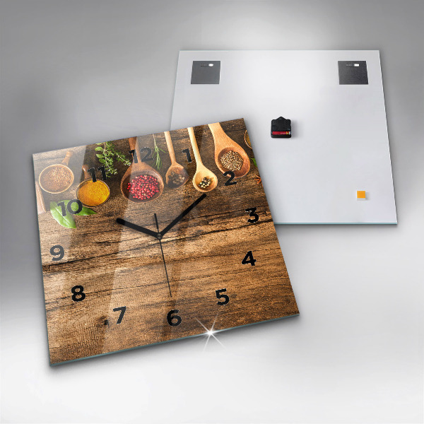 Szögletes fali üvegóra Kanál fűszerek