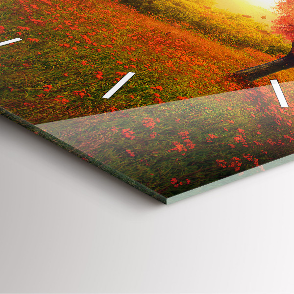 Szögletes fali üvegóra Szerelem szív fa