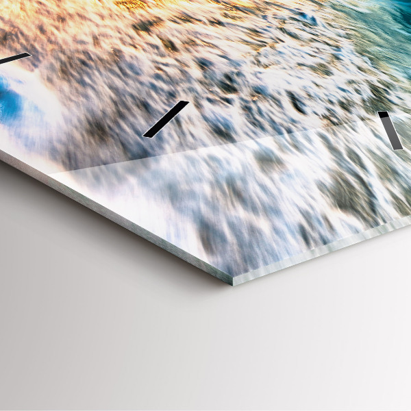 Szögletes fali üvegóra Strand, tenger és homok