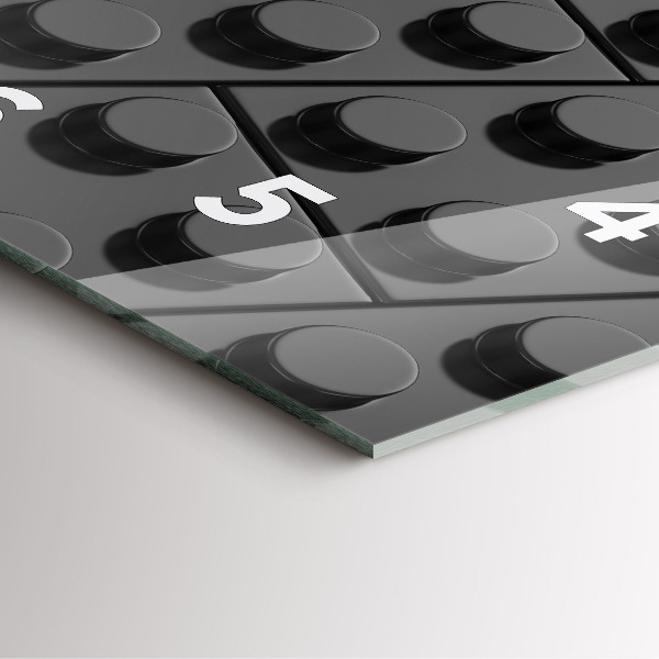 Szögletes fali üvegóra Játék blokkok