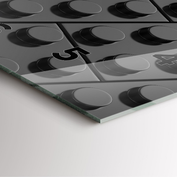 Szögletes fali üvegóra Játék blokkok