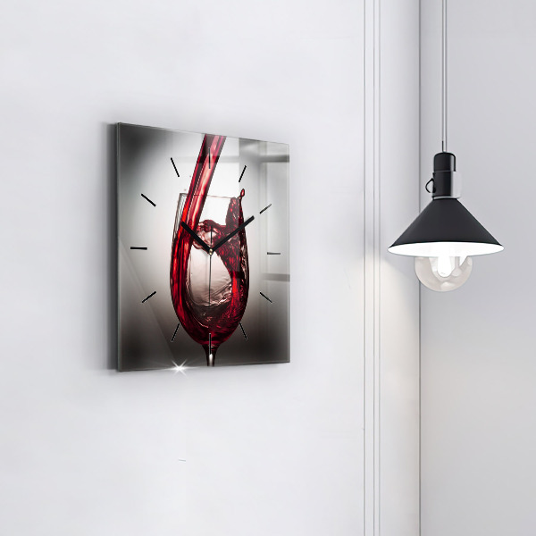 Szögletes fali üvegóra Pohár bor