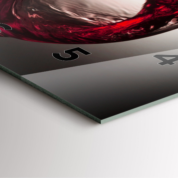 Szögletes fali üvegóra Pohár bor