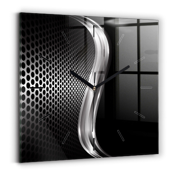 Szögletes fali üvegóra Black metal absztrakció