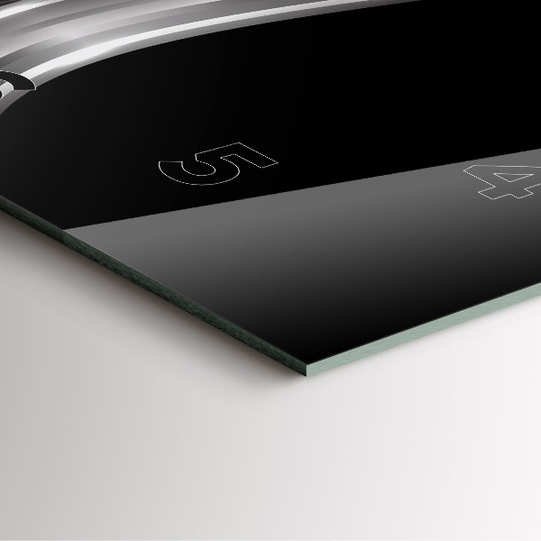 Szögletes fali üvegóra Black metal absztrakció