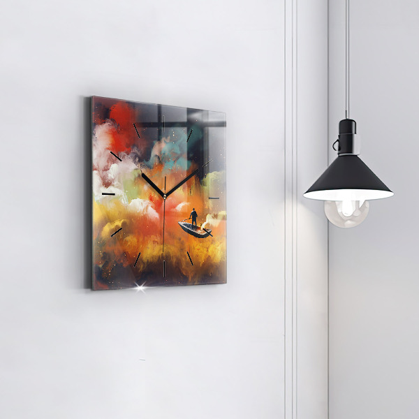 Szögletes fali üvegóra Absztrakt festészet