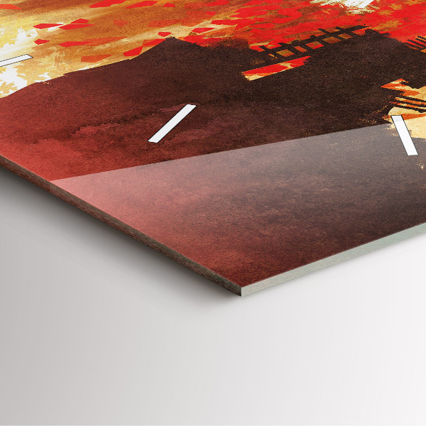 Szögletes fali üvegóra Menyasszony ősszel