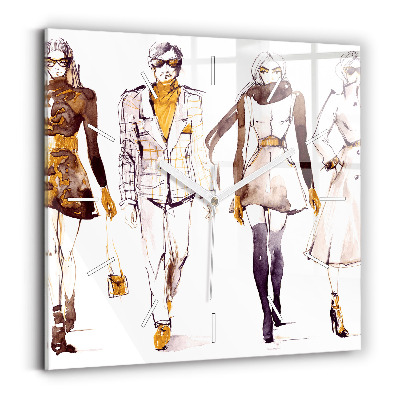 Szögletes fali üvegóra Nő és férfi