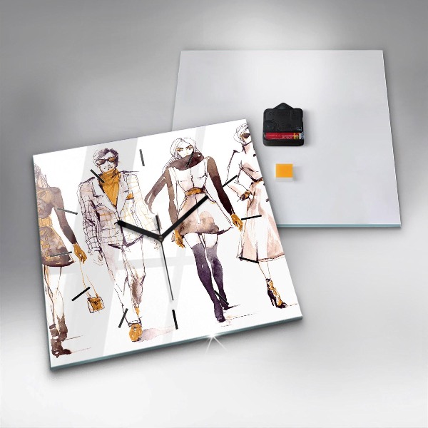 Szögletes fali üvegóra Nő és férfi