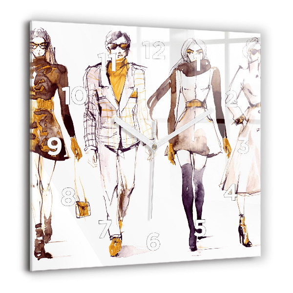 Szögletes fali üvegóra Nő és férfi