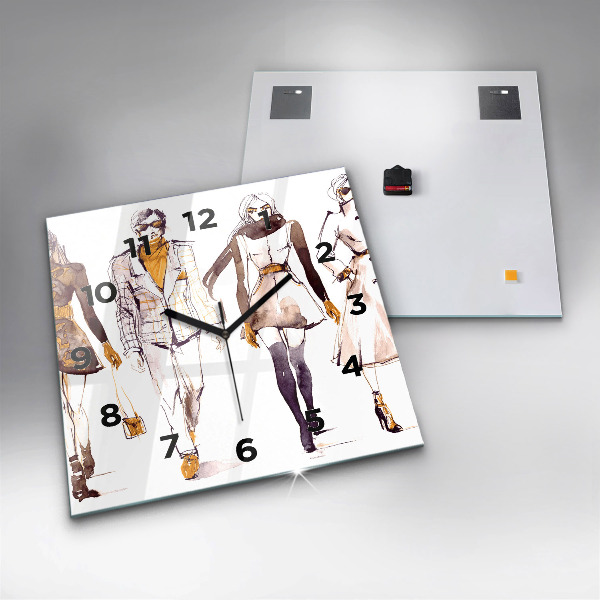 Szögletes fali üvegóra Nő és férfi