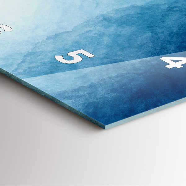 Szögletes fali üvegóra Absztrakciós víz