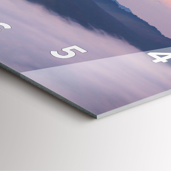 Szögletes fali üvegóra Gyönyörű táj