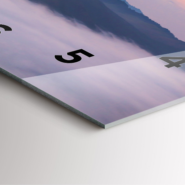 Szögletes fali üvegóra Gyönyörű táj