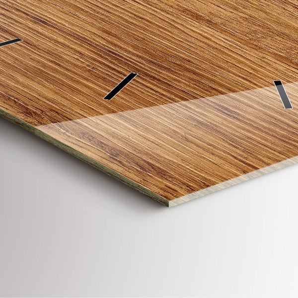 Szögletes fali üvegóra Világos fa