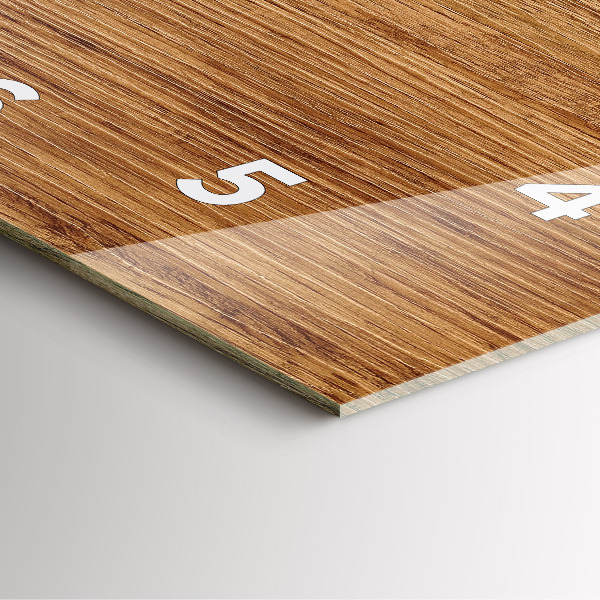 Szögletes fali üvegóra Világos fa